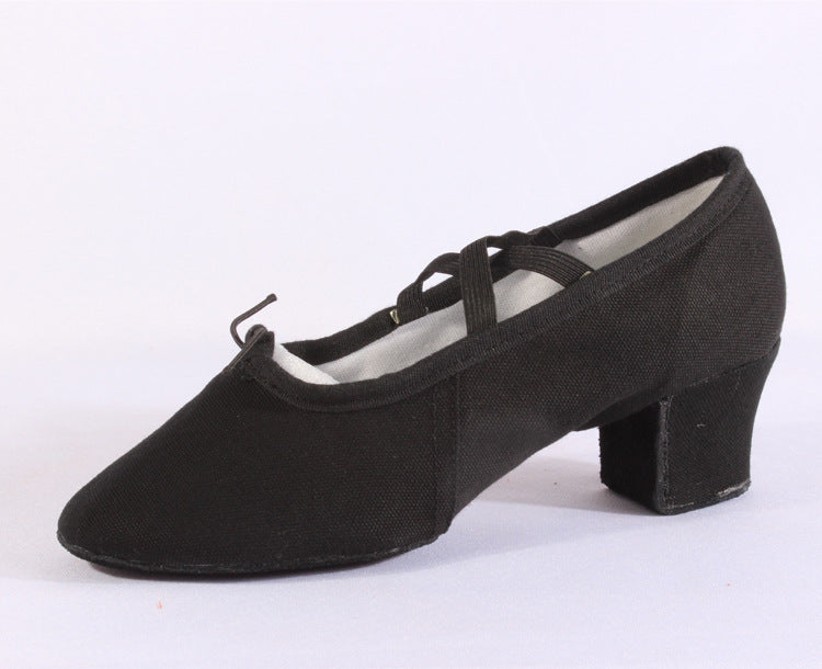 Women's Teacher Dance Shoes in Tan, 5cm Heel Soft Sole for Ballet & Dance Exams