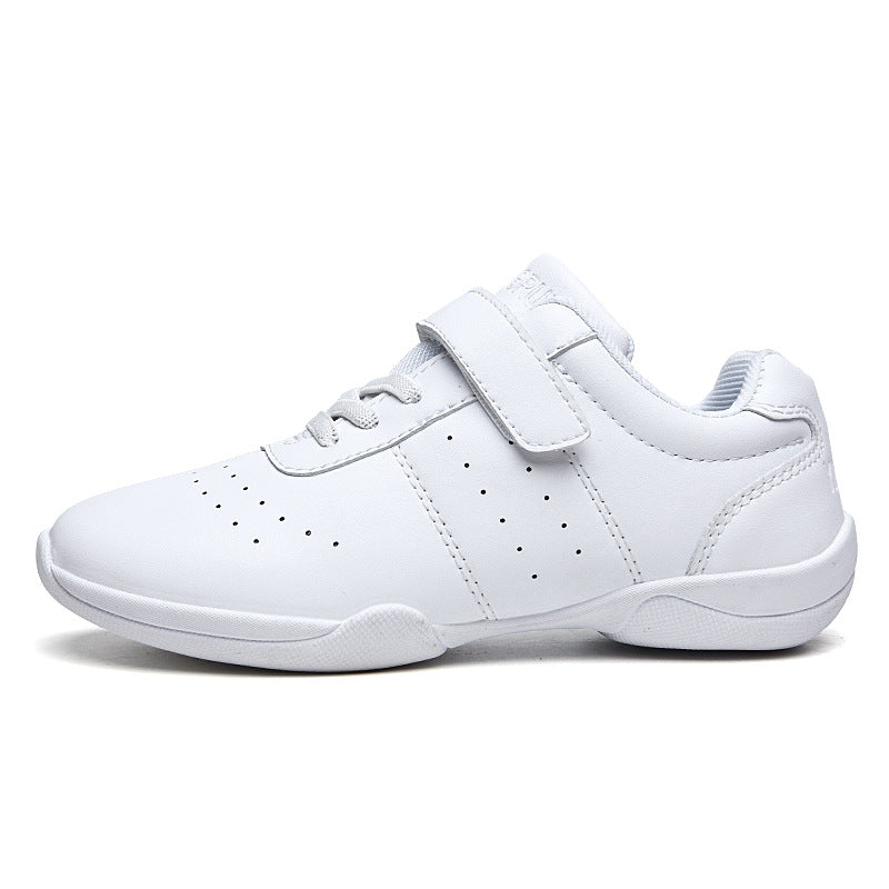Women's Lightweight Cheerleading Shoes, White Aerobic Dance Sneakers CL-01