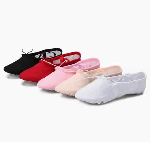 Kids & Adults Lace-up Ballet Shoes Soft Sole Dance Slippers Canvas Yoga Training Shoes Model B03