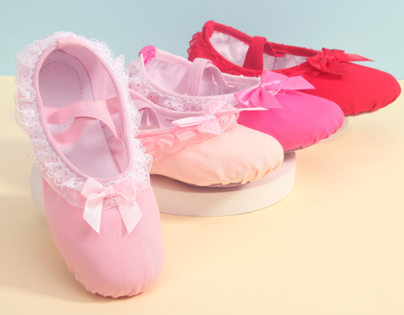 Girls Soft Sole Ballet Dance Slippers Canvas Beginner Practice Shoes for Adults Kids Model B23