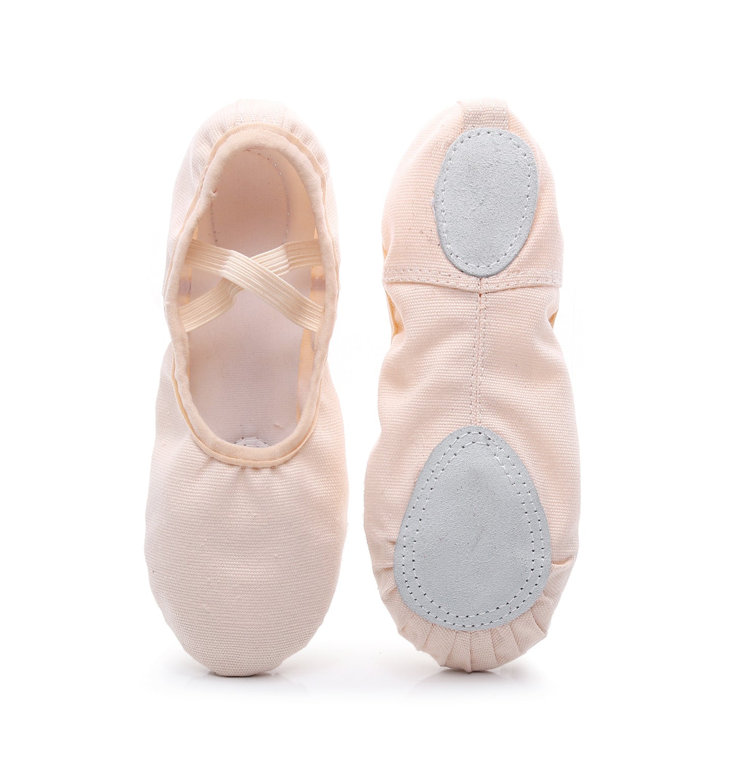 soft stretch canvas ballet slippers with elastic straps