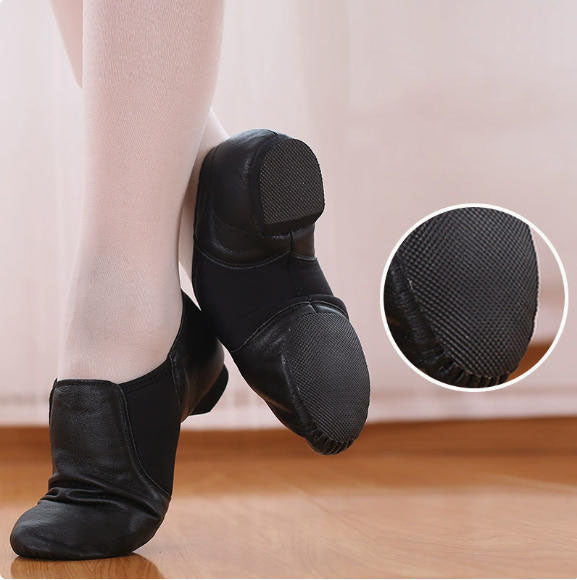 Professional Jazz & Ballet Dance Shoes – Leather Upper (Sheepskin or Pigskin) – Split Sole Practice Shoes Model (B20)