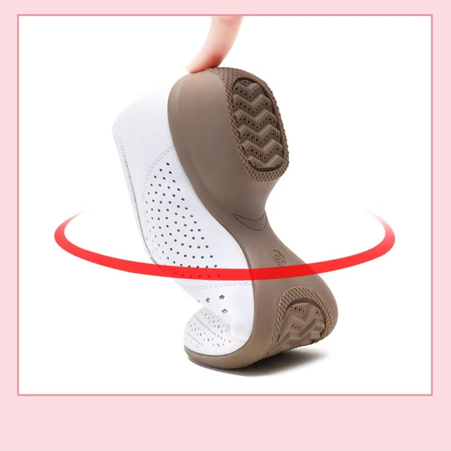 Women's 4cm Heel Leather Dance Shoes | Breathable Non-slip Square & Sailor Dance Sneakers SD-01