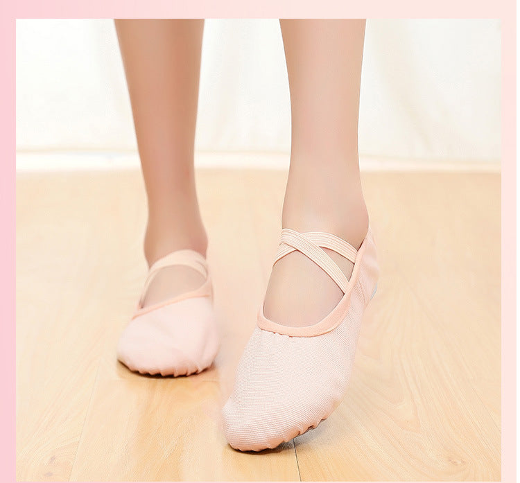 ballet shoes foot close up split sole design