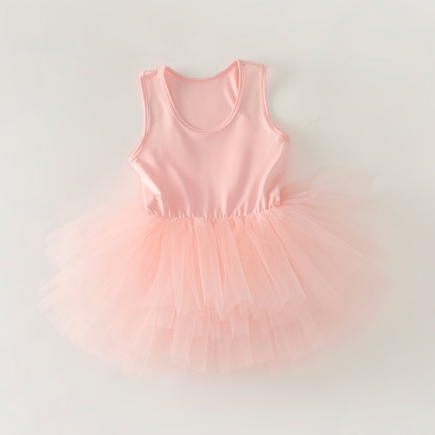 Cute Girls Sleeveless Ballet Tutu Dress, Fluffy Tulle Skirt Kids Dance Leotard