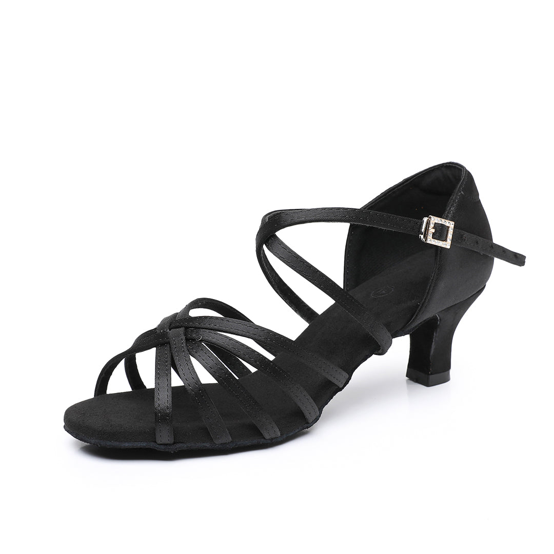 Women’s Latin dance shoes with suede sole for practice and performance