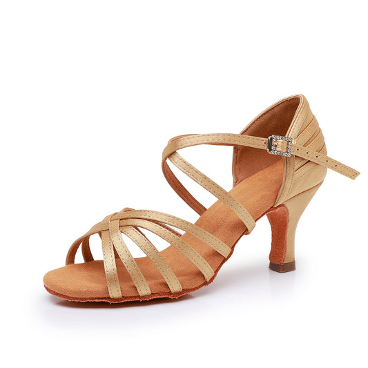 Women’s Latin & Ballroom Dance Shoes – Salsa, Cha-Cha, Bachata | Training & Performance (Model A01K)