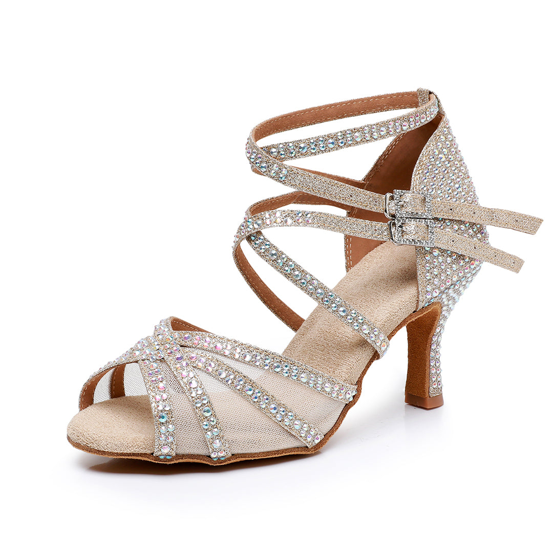 Women’s Rhinestone Latin Dance Shoes – AZ401