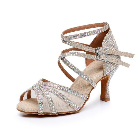 Women’s Rhinestone Latin Dance Shoes – AZ401