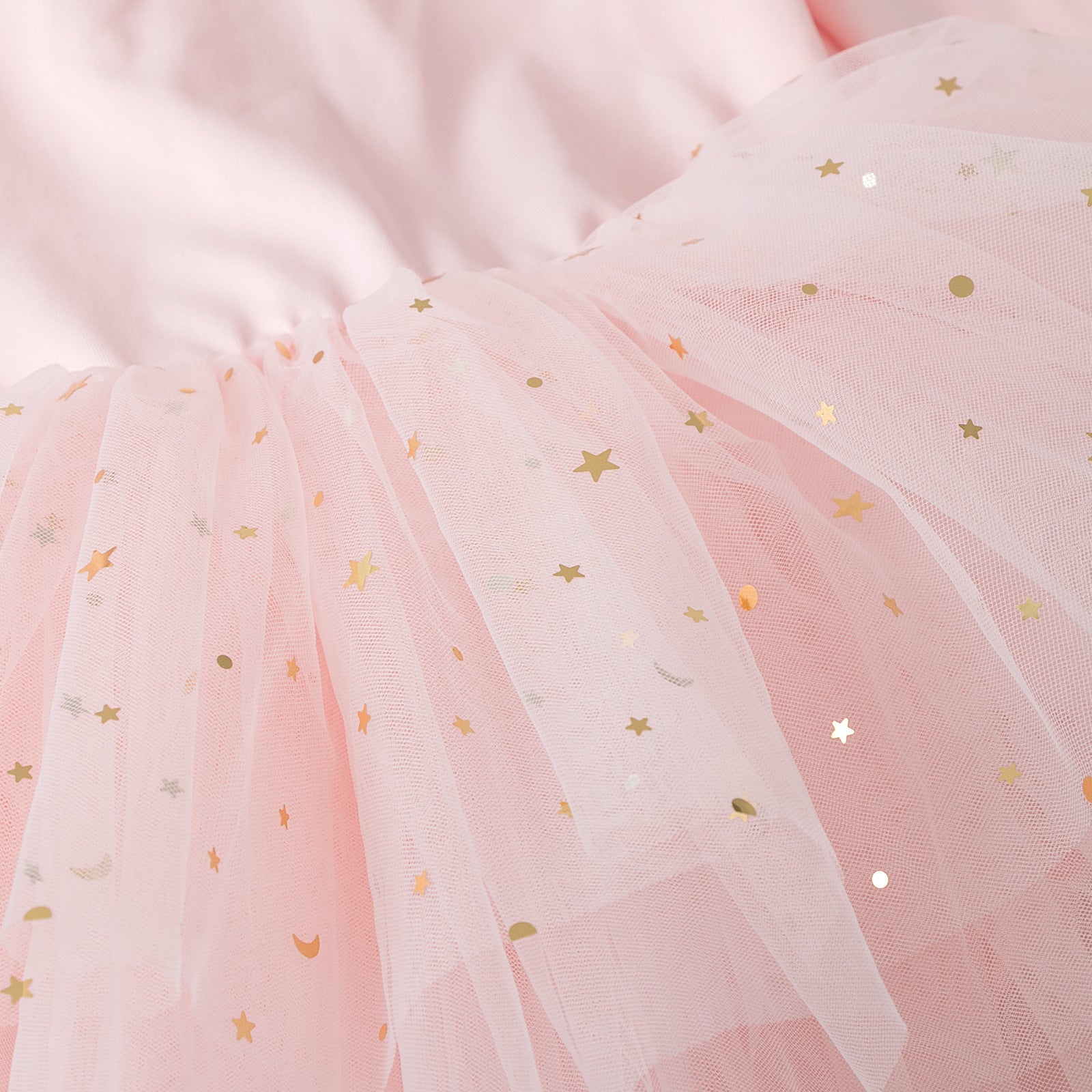 Toddler Girls Long Sleeve Ballet Leotard with Tutu Skirt, Gold Star Sparkle Tulle Dance Dress