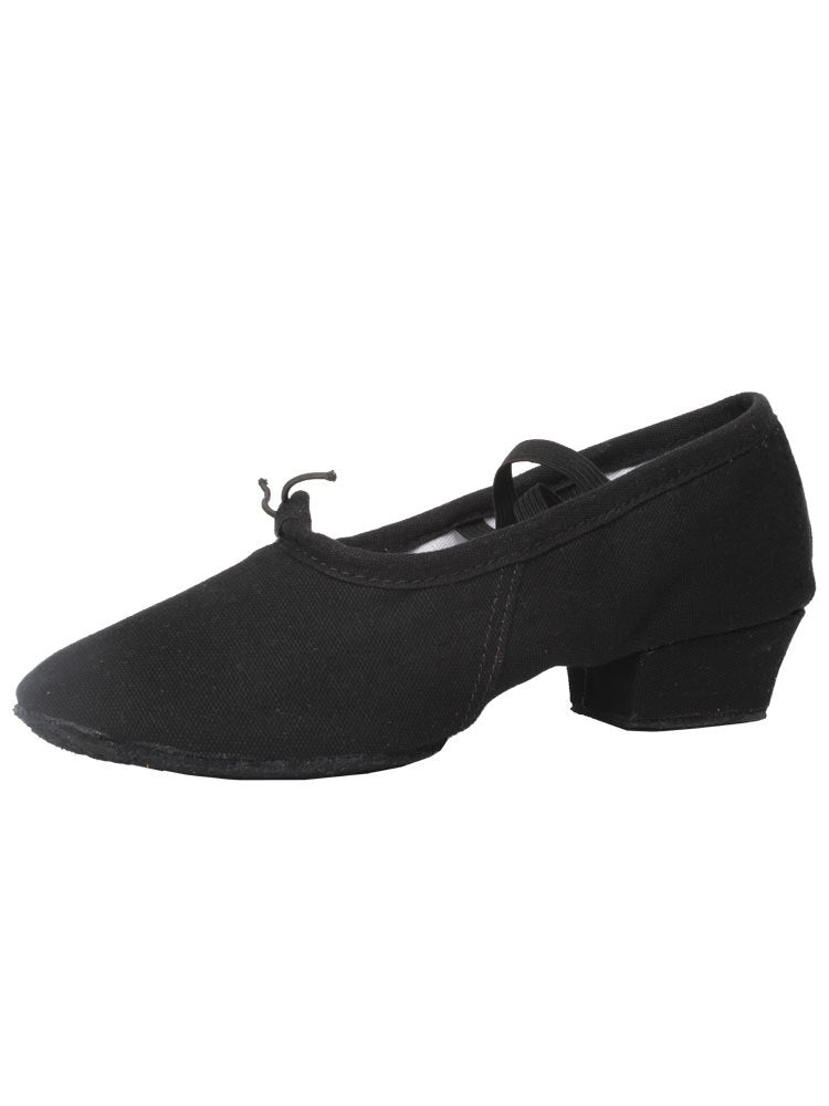 Colorful Canvas Dance Shoes for Women, Soft Sole 3cm Heel Teacher Performance Footwear in Red/Black/Beige