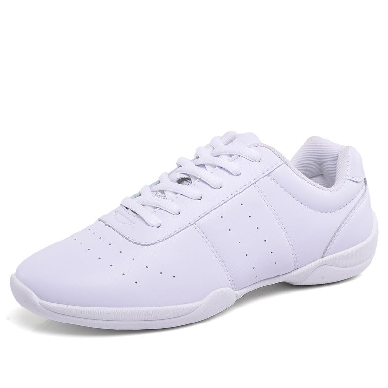 Women's Lightweight Cheerleading Shoes, White Aerobic Dance Sneakers CL-01