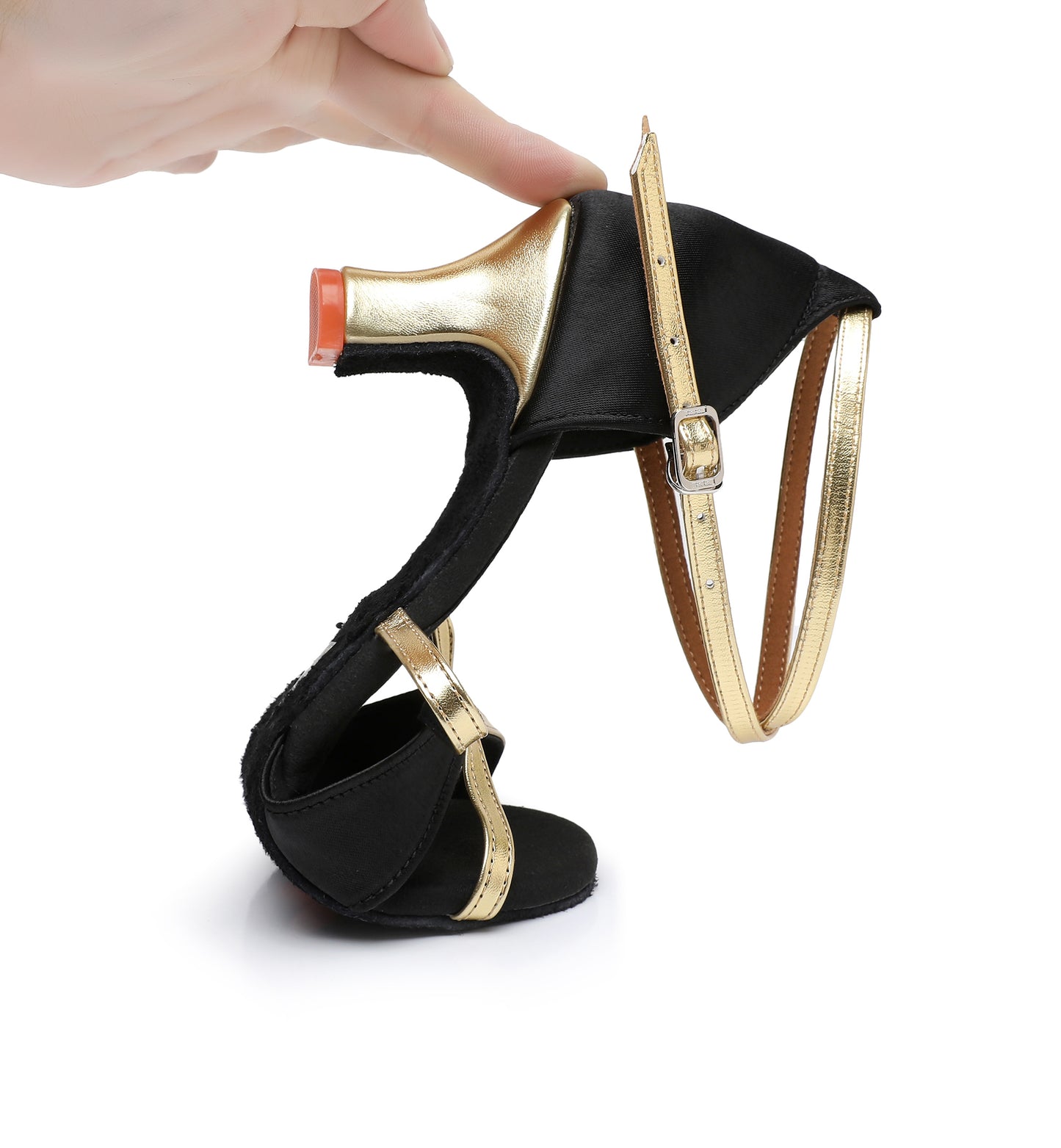Latin Dance Shoes for Women Ballroom Salsa Tango Dance Heels with Ankle Strap Model A07