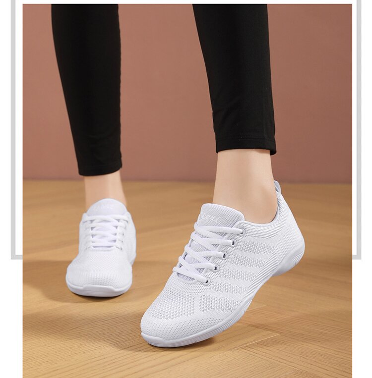 White sneakers for cheerleading, Zumba, jazz, and aerobics