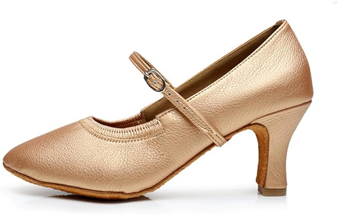 Women's Leather Latin Dancing Shoes Tango Waltz Samba Salsa Rumba A42D