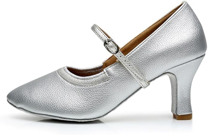 Women's Leather Latin Dancing Shoes Tango Waltz Samba Salsa Rumba A42D