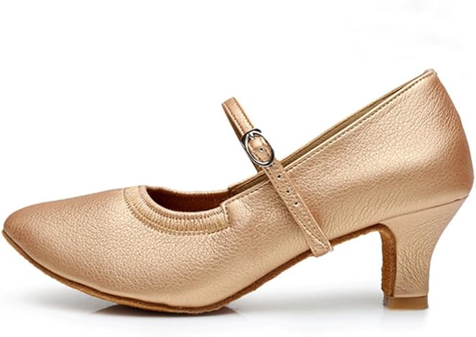 Women's Leather Latin Dancing Shoes Tango Waltz Samba Salsa Rumba A42D