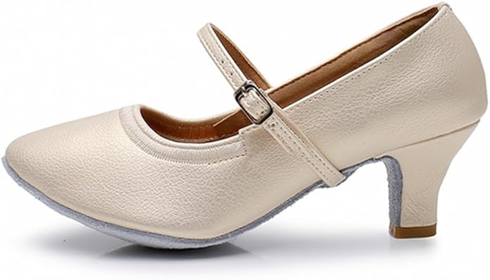 Women's Leather Latin Dancing Shoes Tango Waltz Samba Salsa Rumba A42D