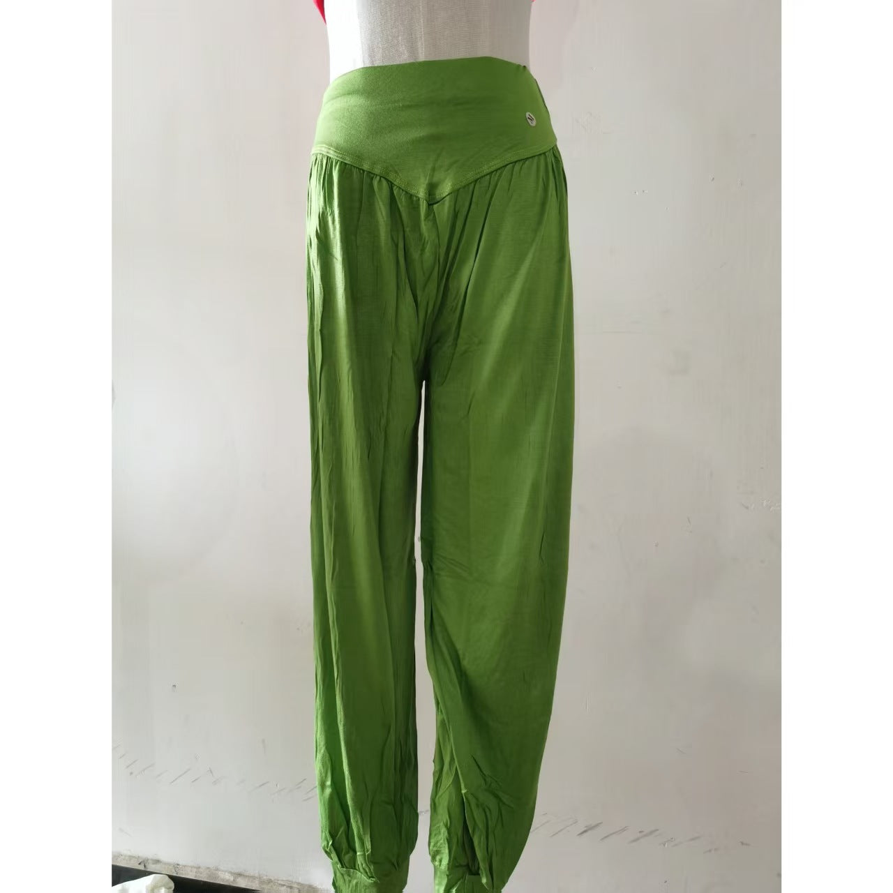 Modal harem pants with elastic ankle cuffs, stretchy dancewear