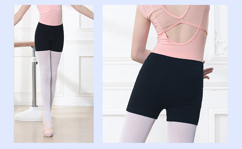 Girls High Waist & Mid Rise Dance Shorts - Black 3 Length Styles for Ballet, Gymnastics & Yoga | V-Front, Elastic Waist & High Rise 8cm Options