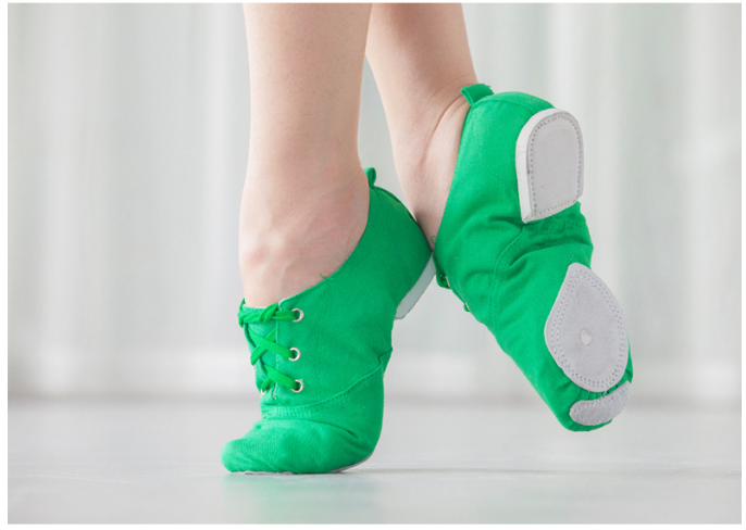 Unisex canvas jazz dance shoes, multiple colors available, split sole for ballet and contemporary dance