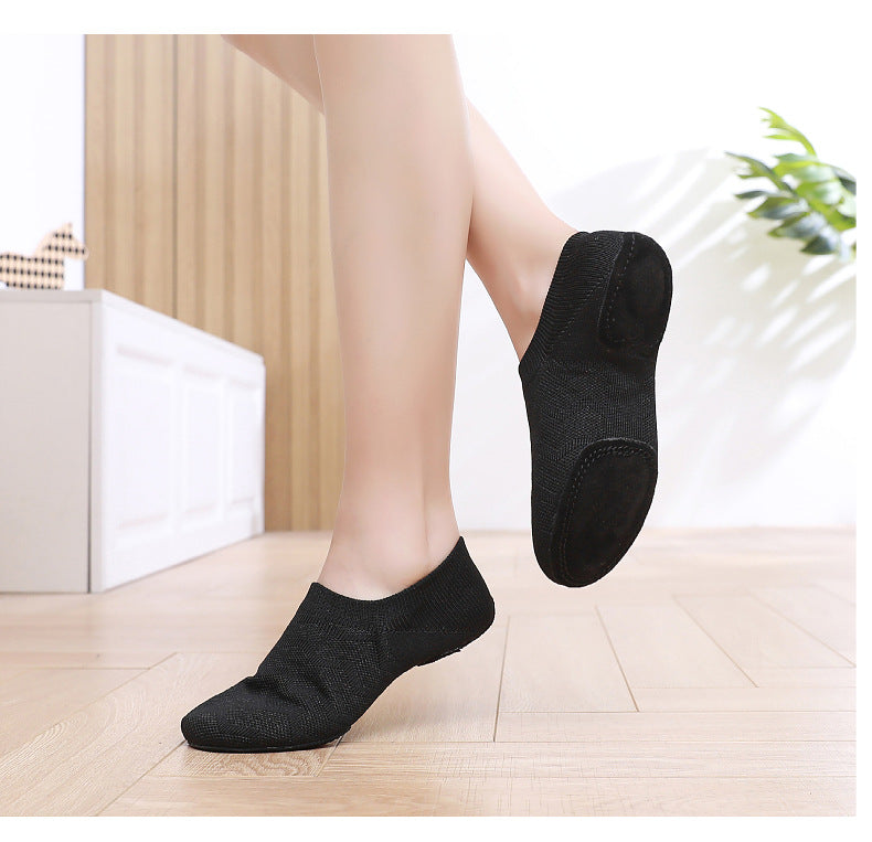 Women's Knit Jazz Dance Shoes - Slip-On Split Sole Practice Shoes for Indoor & Outdoor JZ-M-07