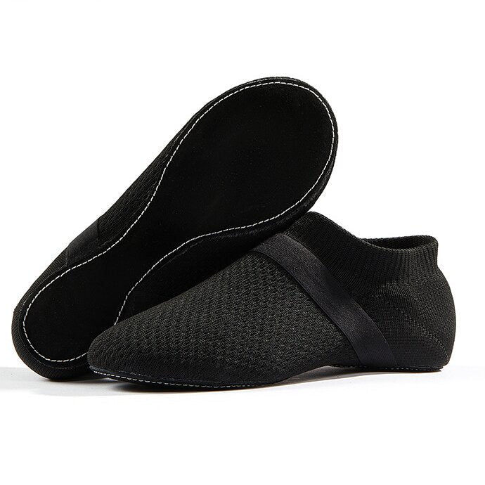 Flexible Knit Jazz Dance Slippers for Women, Indoor Practice Shoes JZ-F-002