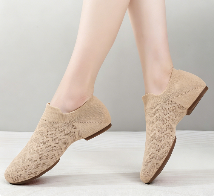 Lightweight sock-fit dance shoes for women and girls