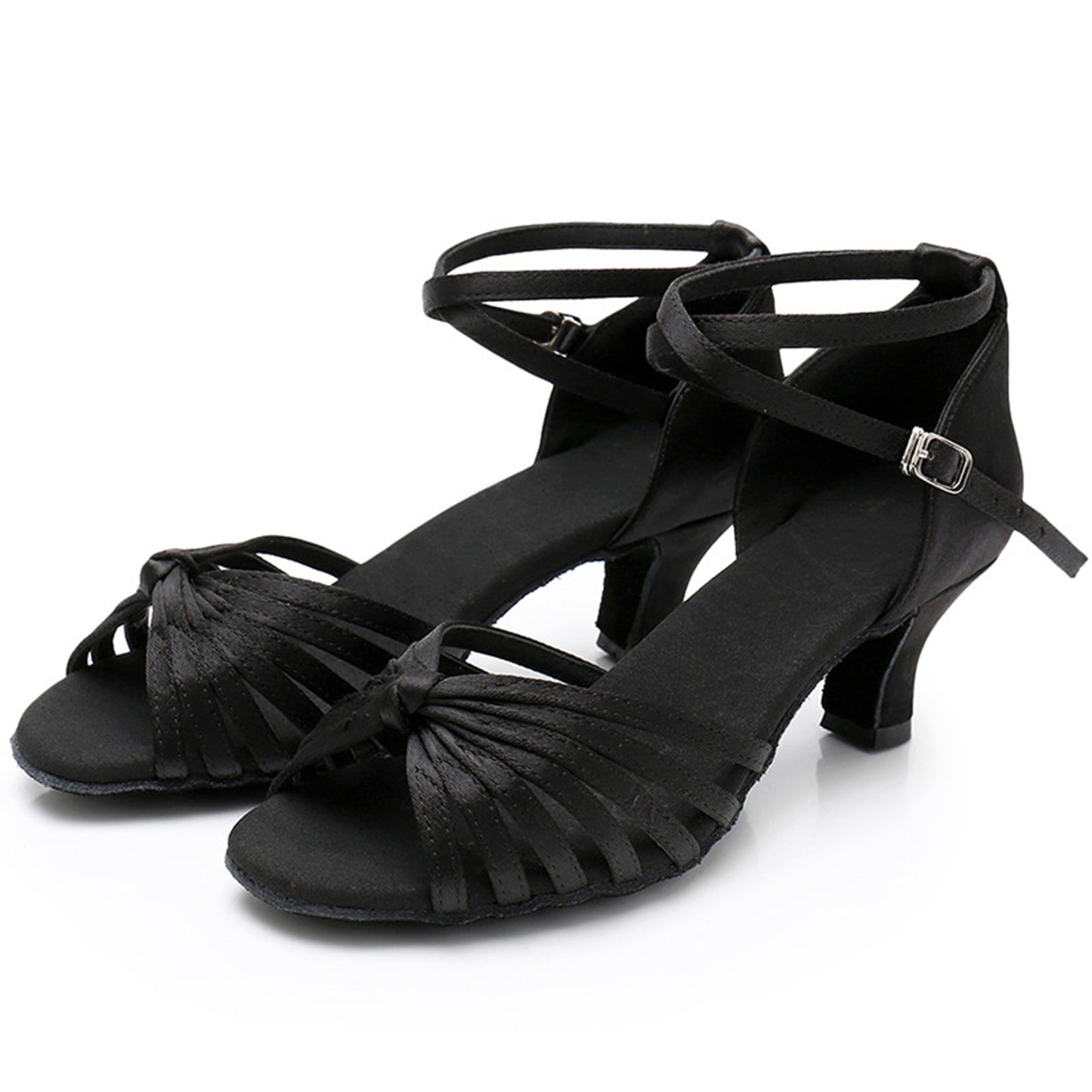 Women's classic ballroom latin dance shoes, flexible suede outsole for floor movement