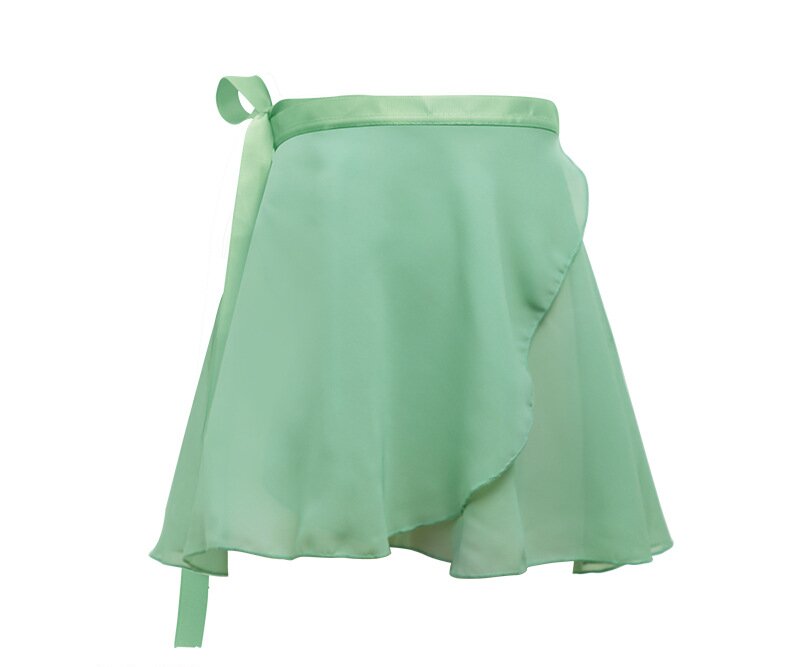 Light Blue Chiffon Ballet Wrap Skirt, Soft Sheer Dance Skirt for Daily Ballet Class & Training