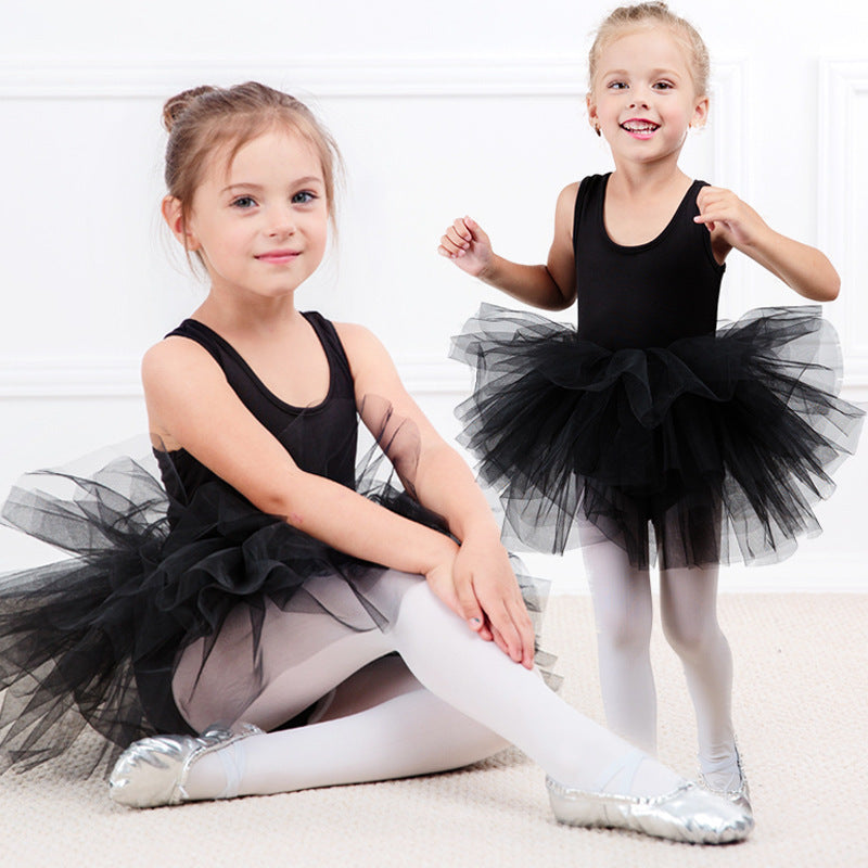 Kids Sleeveless Ballet Tutu Dress for Girls, Soft Stretchy Dancewear for Dance Class, Recital & Performance