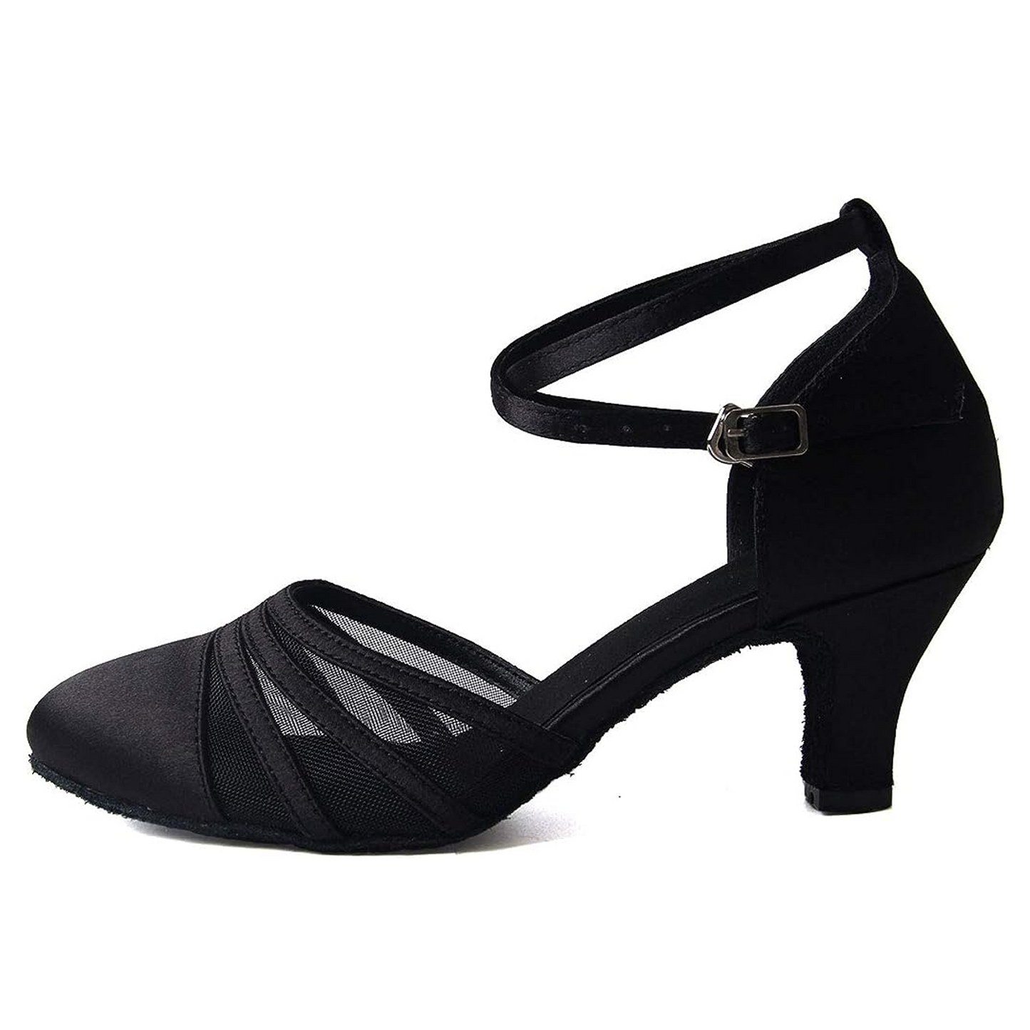 Professional Closed Toe Ballroom Dance Heels for Ladies, Breathable Mesh Design
