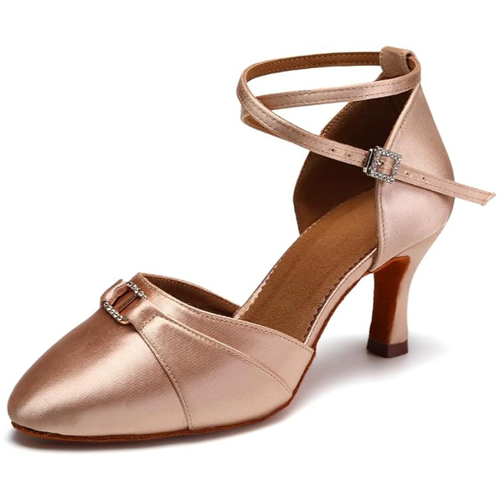 Comfortable Mid Heel Ballroom Dance Shoes for Beginners & Professionals