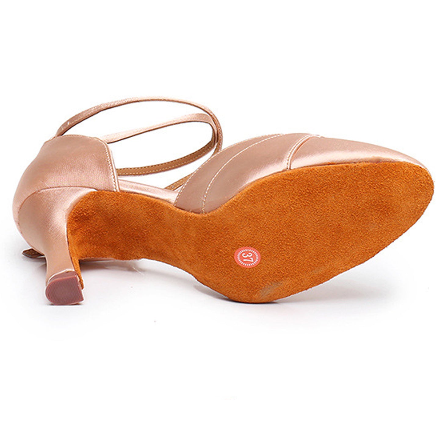 Women's Satin Latin Dance Shoes Closed Toe Ballroom Salsa Tango Waltz Performance Shoes Model A34G