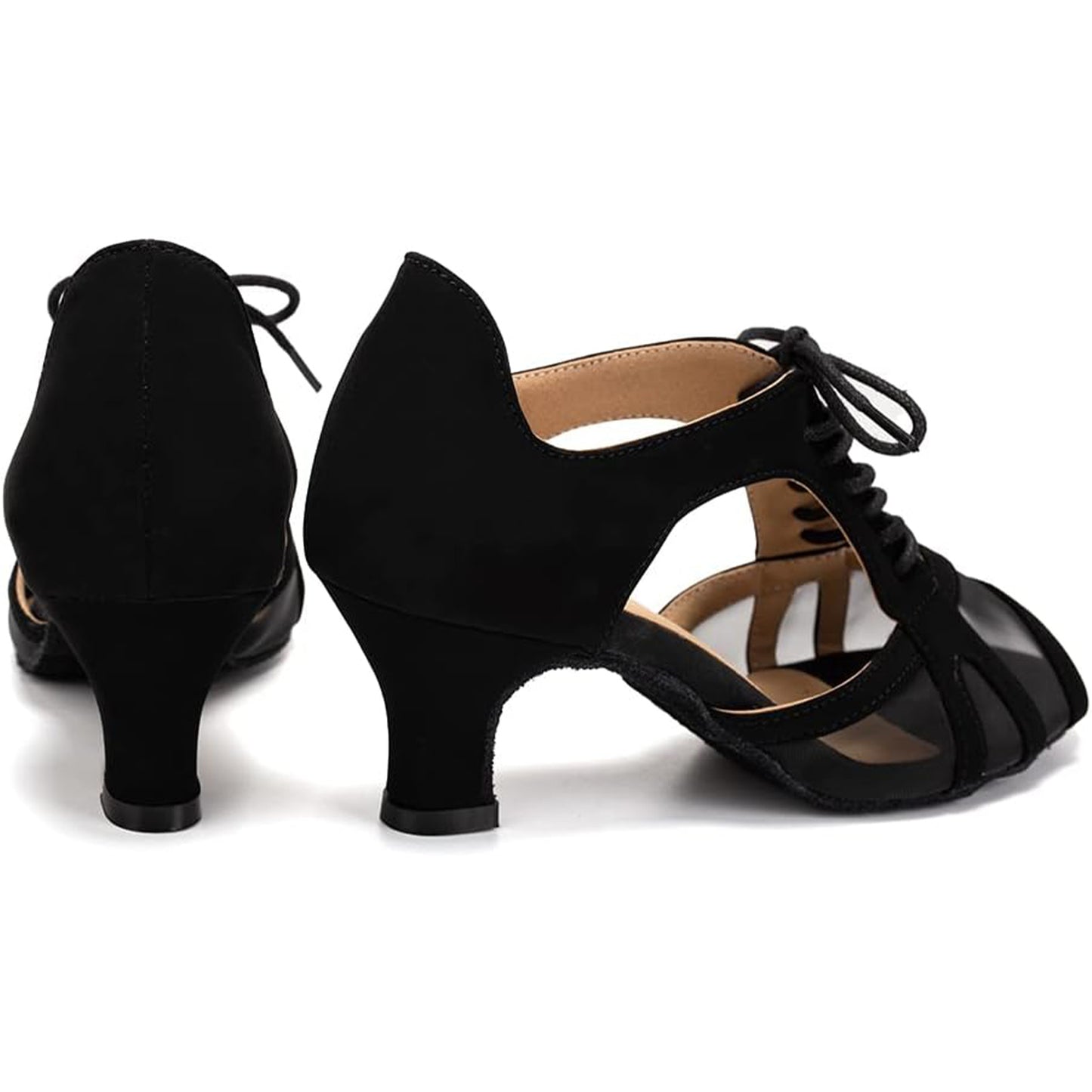 Women's Latin Dance Shoes Salsa Tango Open Toe Practice Performance Dancing Shoes Model A46D