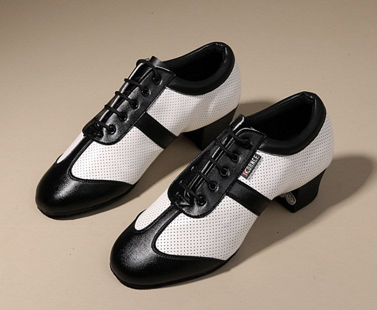 Men's Adult Latin Dance Shoes Soft Suede Sole for Indoor Dancing Practice Professional Competition Model M14