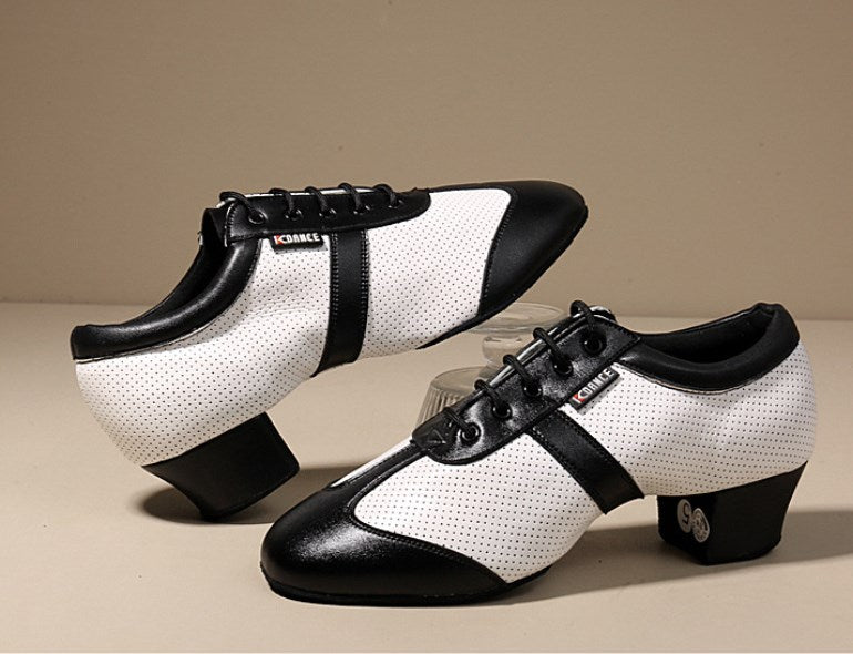Men's Adult Latin Dance Shoes Soft Suede Sole for Indoor Dancing Practice Professional Competition Model M14