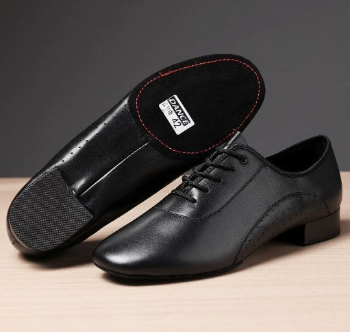 Indoor flexible split sole men's leather dance shoes