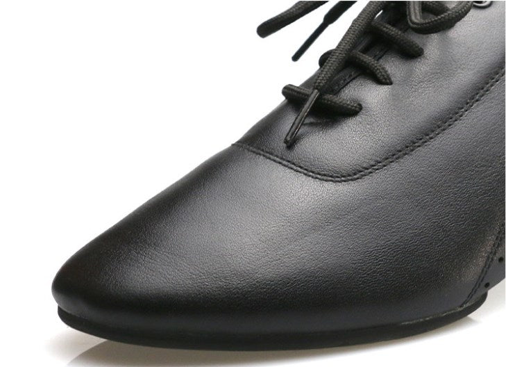 Genuine Leather Men's Modern Dance Shoes Indoor/Outdoor Split Sole for Latin Ballroom Practice Model M15