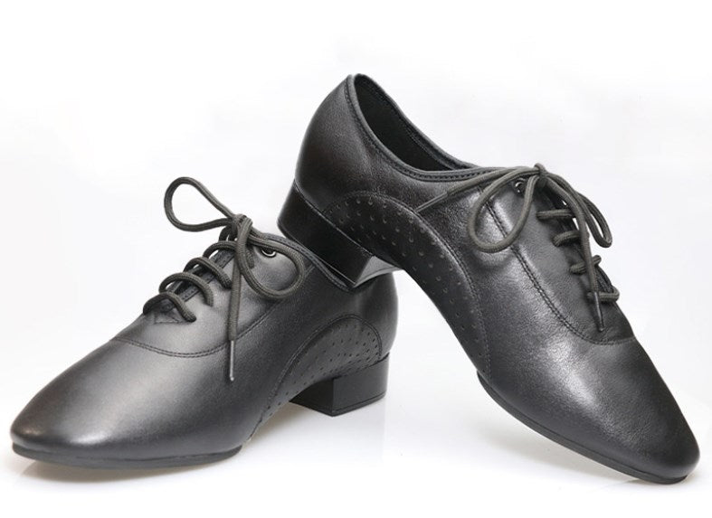 Genuine Leather Men's Modern Dance Shoes Indoor/Outdoor Split Sole for Latin Ballroom Practice Model M15