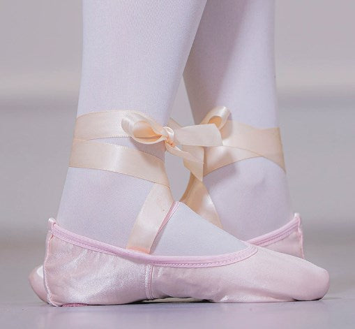 Women Girls Satin Ribbon Ballet Shoes Soft Sole Dance Slippers for Ballet Yoga Dance Training Model B09