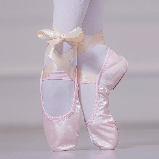 Women Girls Satin Ribbon Ballet Shoes Soft Sole Dance Slippers for Ballet Yoga Dance Training Model B09