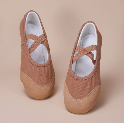 Soft Sole Ballet Practice Slippers for Adults Kids Elastic Ballet Shoes for Training & Daily Dancing Model B13