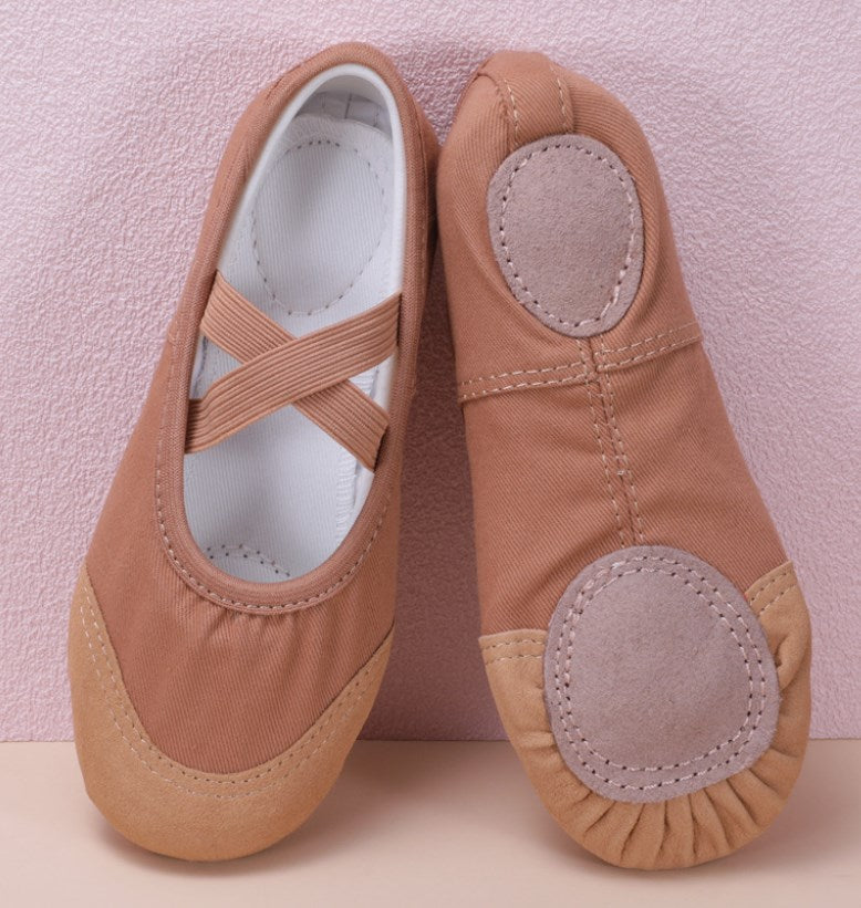 Soft Sole Ballet Practice Slippers for Adults Kids Elastic Ballet Shoes for Training & Daily Dancing Model B13