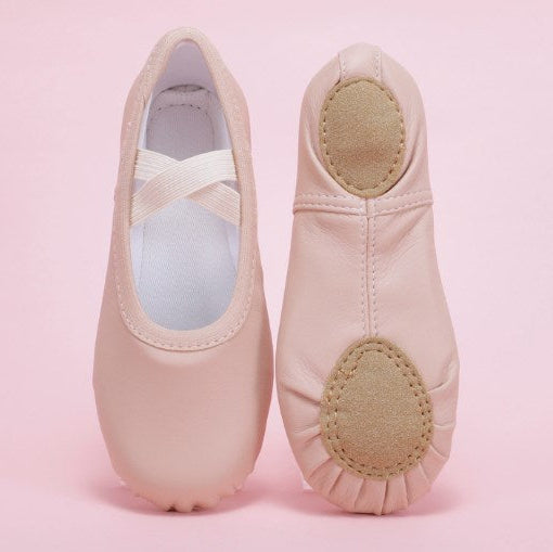 Soft sole children's dance shoes with elastic straps