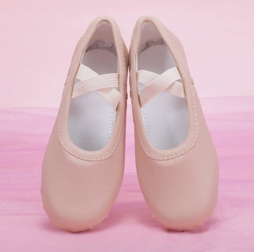 Skin-friendly PU leather ballet dance shoes for training