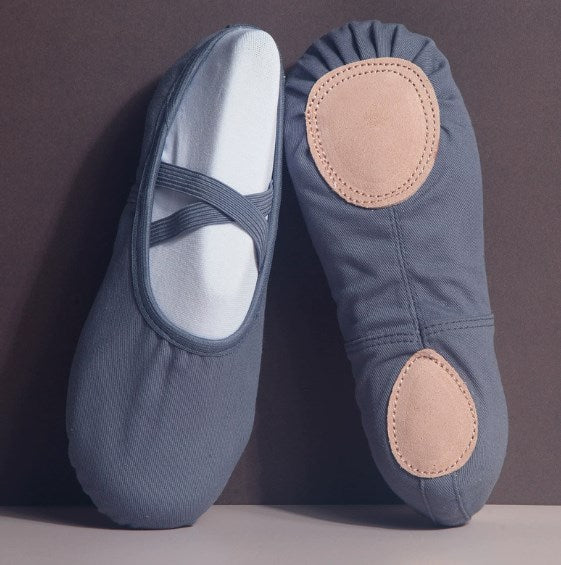 Cross strap breathable canvas dance shoes for daily studio practice
