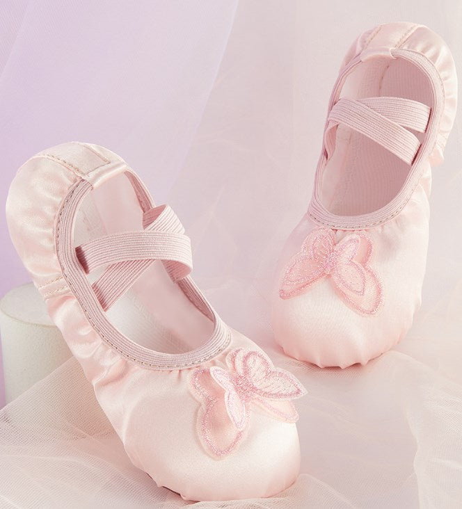 Soft sole kids dance practice shoes with elastic band