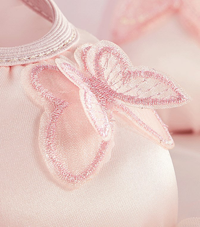 Exquisite embroidered kids and girls ballet shoes
