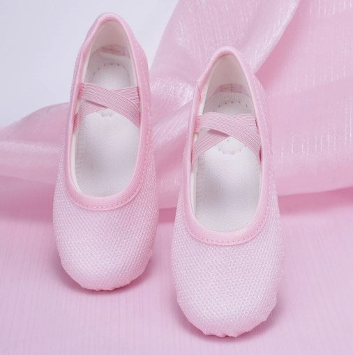 Elastic strap kids dance shoes for beginners